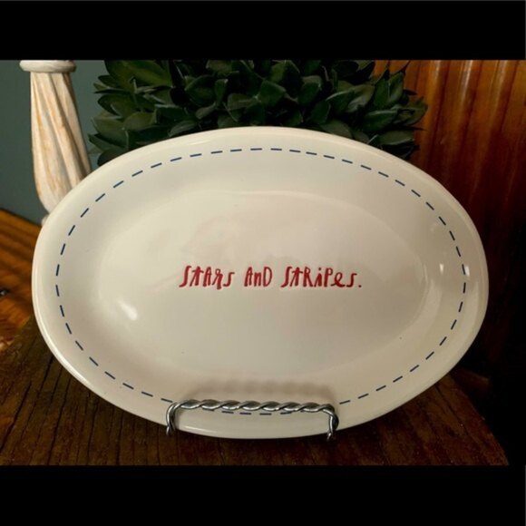 Rae Dunn Other - Rae Dunn Stars& Stripes Oval Plate